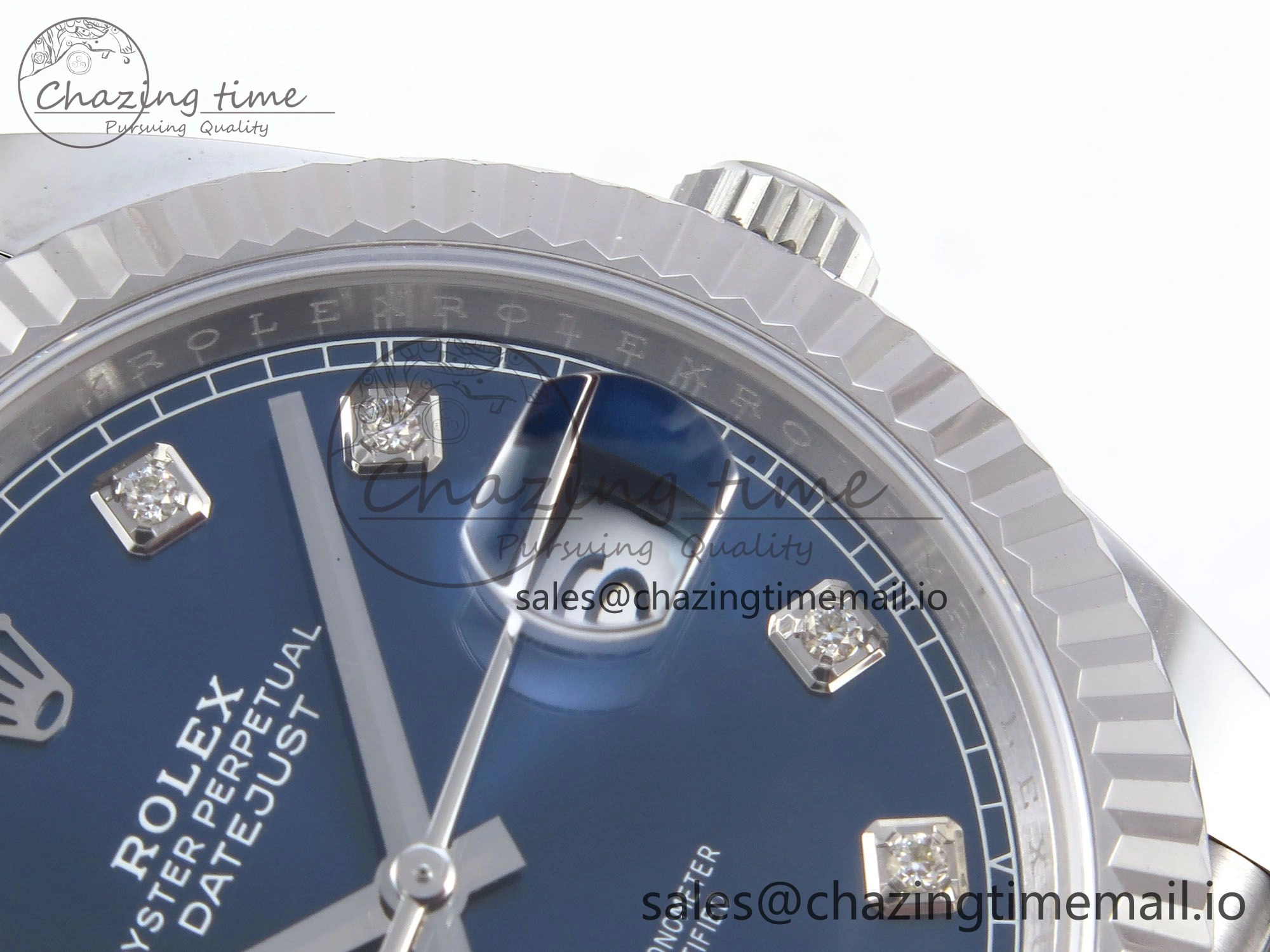 DateJust 41 126334 QF+ 1:1 Best Edition 904L Steel Blue Diamonds Dial on SS Jubilee Bracelet VR3235