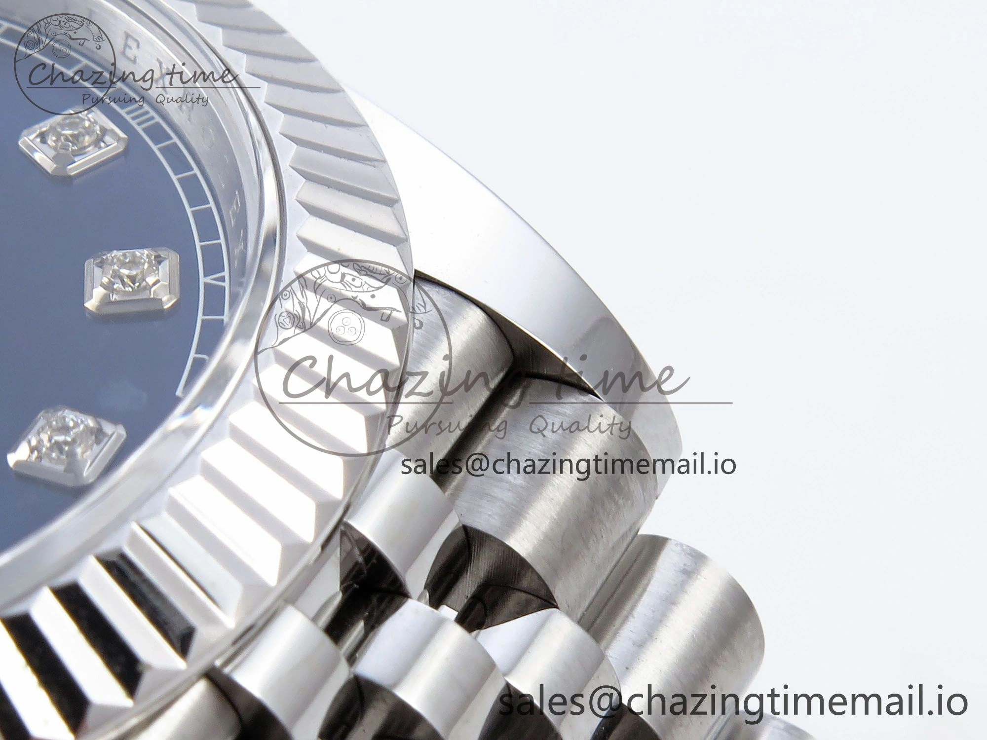 DateJust 41 126334 QF+ 1:1 Best Edition 904L Steel Blue Diamonds Dial on SS Jubilee Bracelet VR3235