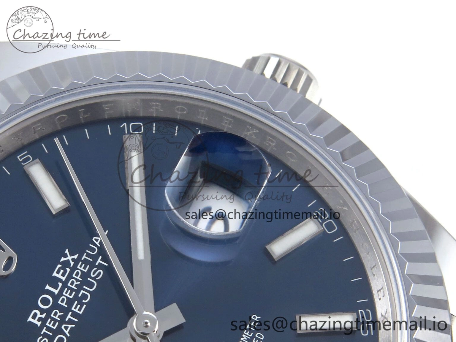 DateJust 41 126334 QF+ 1:1 Best Edition 904L Steel Blue Stick Dial on SS Jubilee Bracelet VR3235
