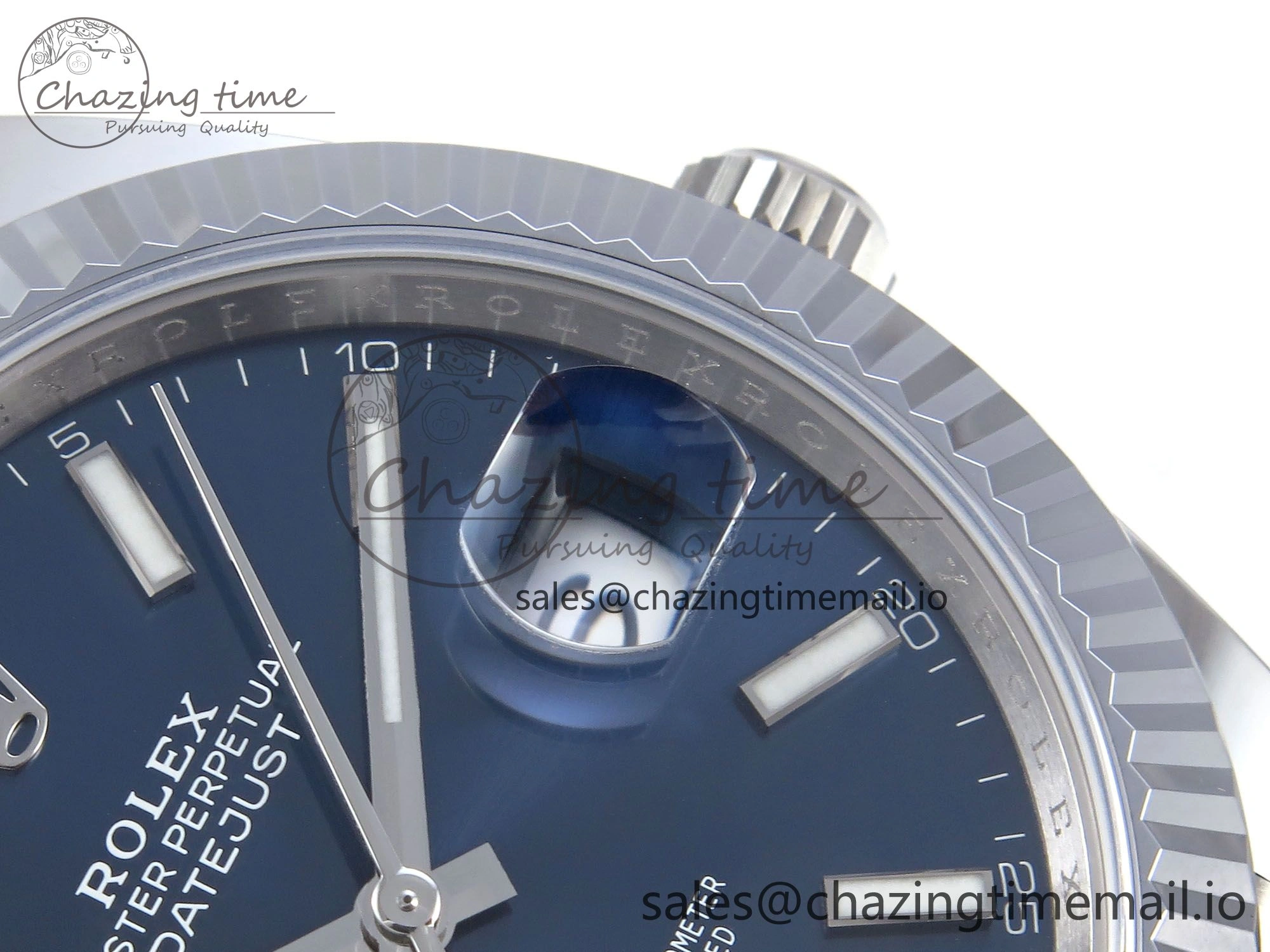 DateJust 41 126334 QF+ 1:1 Best Edition 904L Steel Blue Stick Dial on SS Jubilee Bracelet VR3235