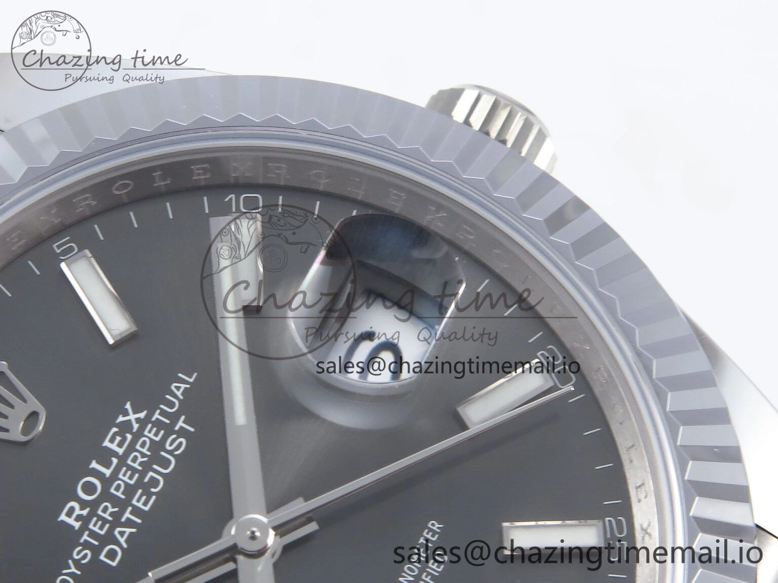 DateJust 41 126334 QF+ 1:1 Best Edition 904L Steel Gray Stick Dial on SS Jubilee Bracelet VR3235