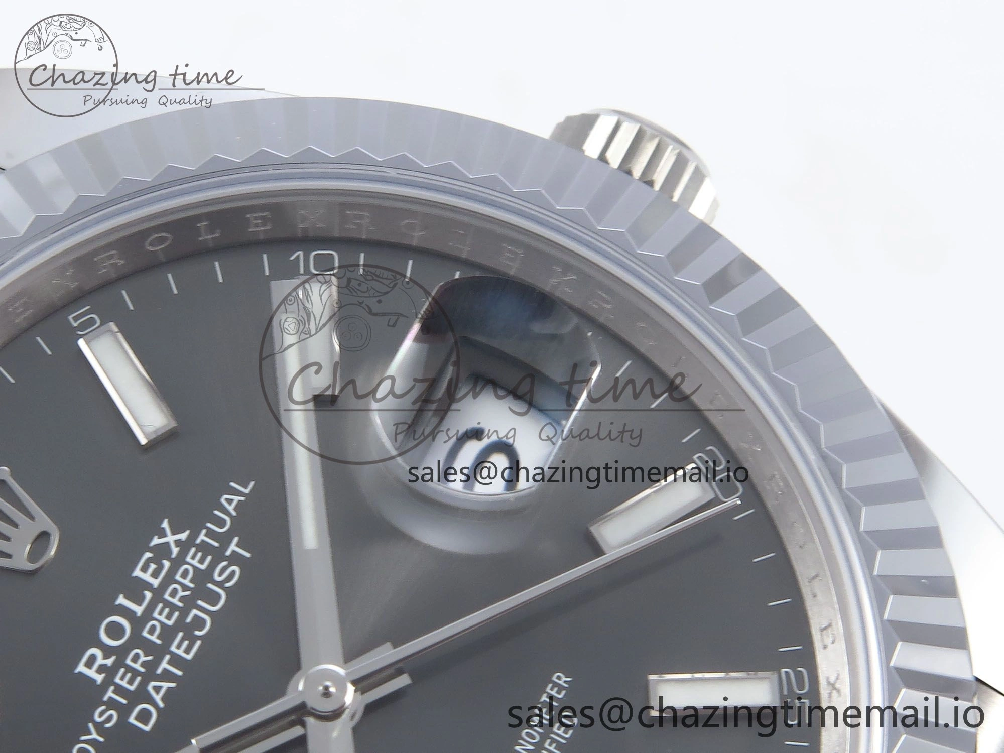 DateJust 41 126334 QF+ 1:1 Best Edition 904L Steel Gray Stick Dial on SS Jubilee Bracelet VR3235