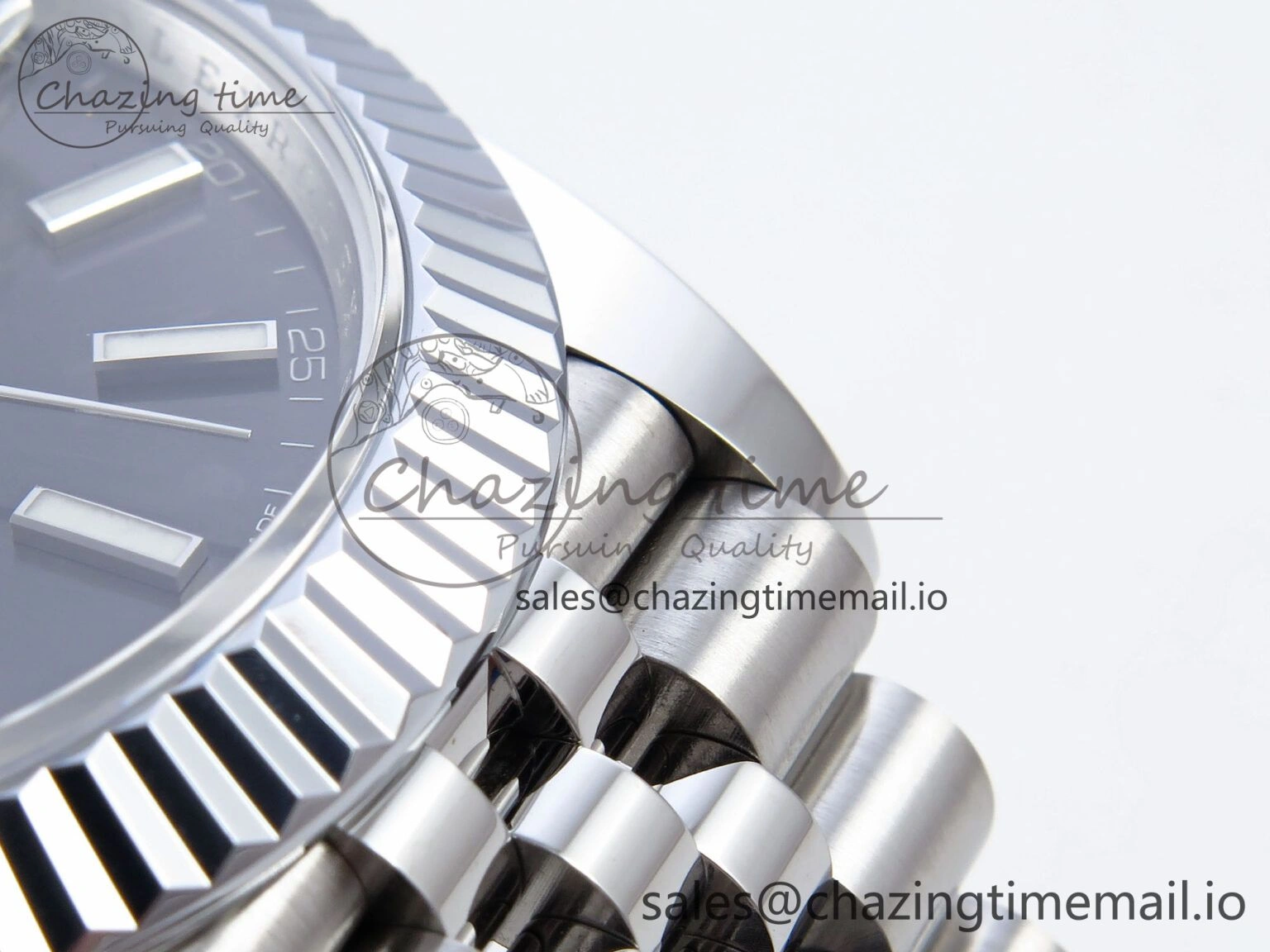 DateJust 41 126334 QF+ 1:1 Best Edition 904L Steel Gray Stick Dial on SS Jubilee Bracelet VR3235
