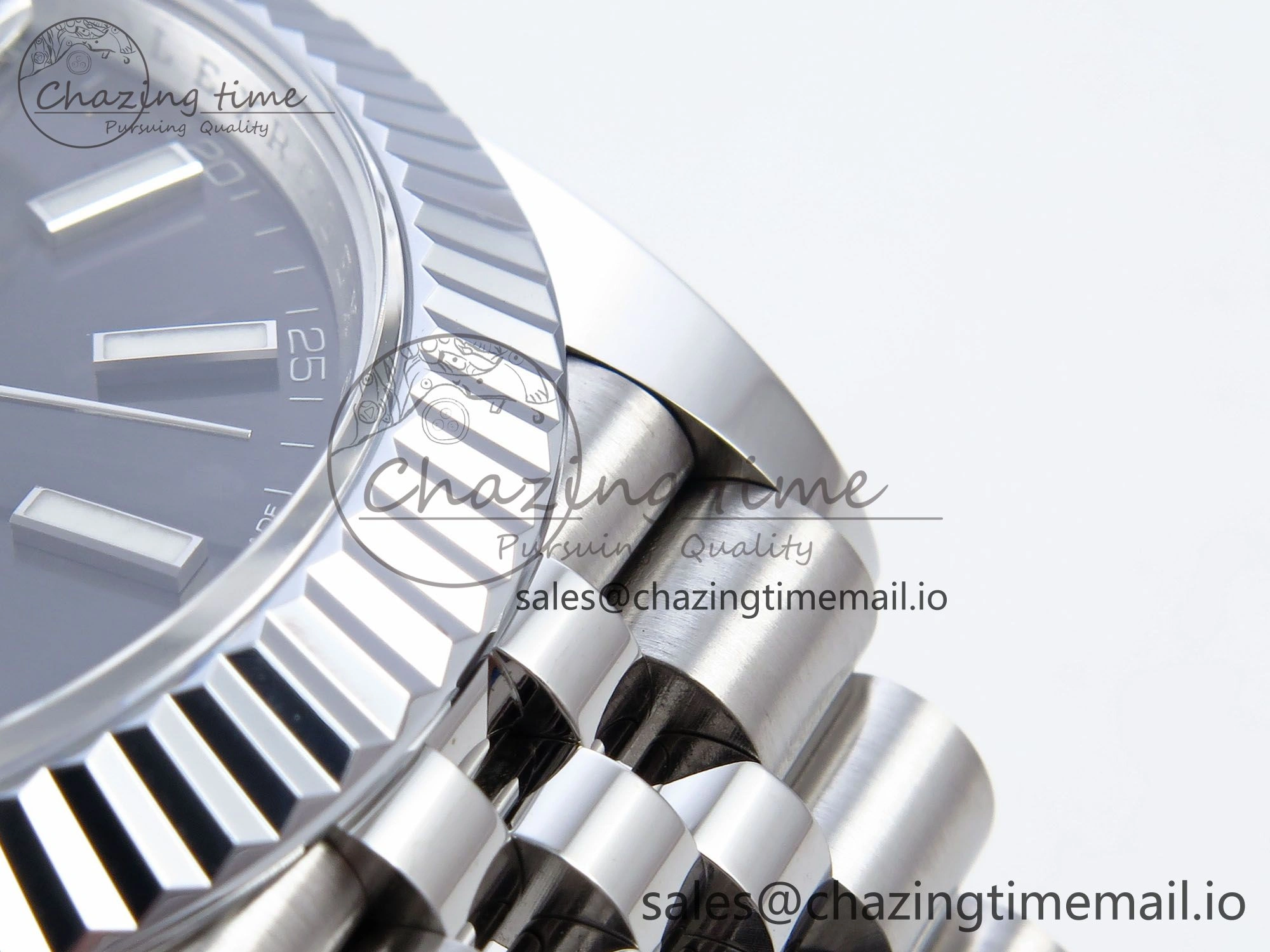 DateJust 41 126334 QF+ 1:1 Best Edition 904L Steel Gray Stick Dial on SS Jubilee Bracelet VR3235
