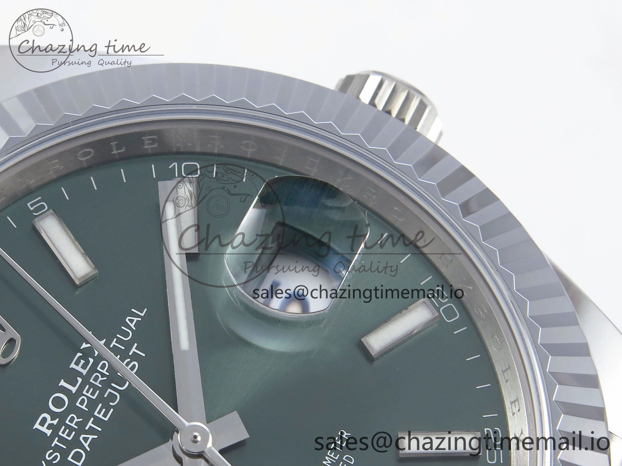 DateJust 41 126334 QF+ 1:1 Best Edition 904L Steel Green Stick Dial on SS Jubilee Bracelet VR3235