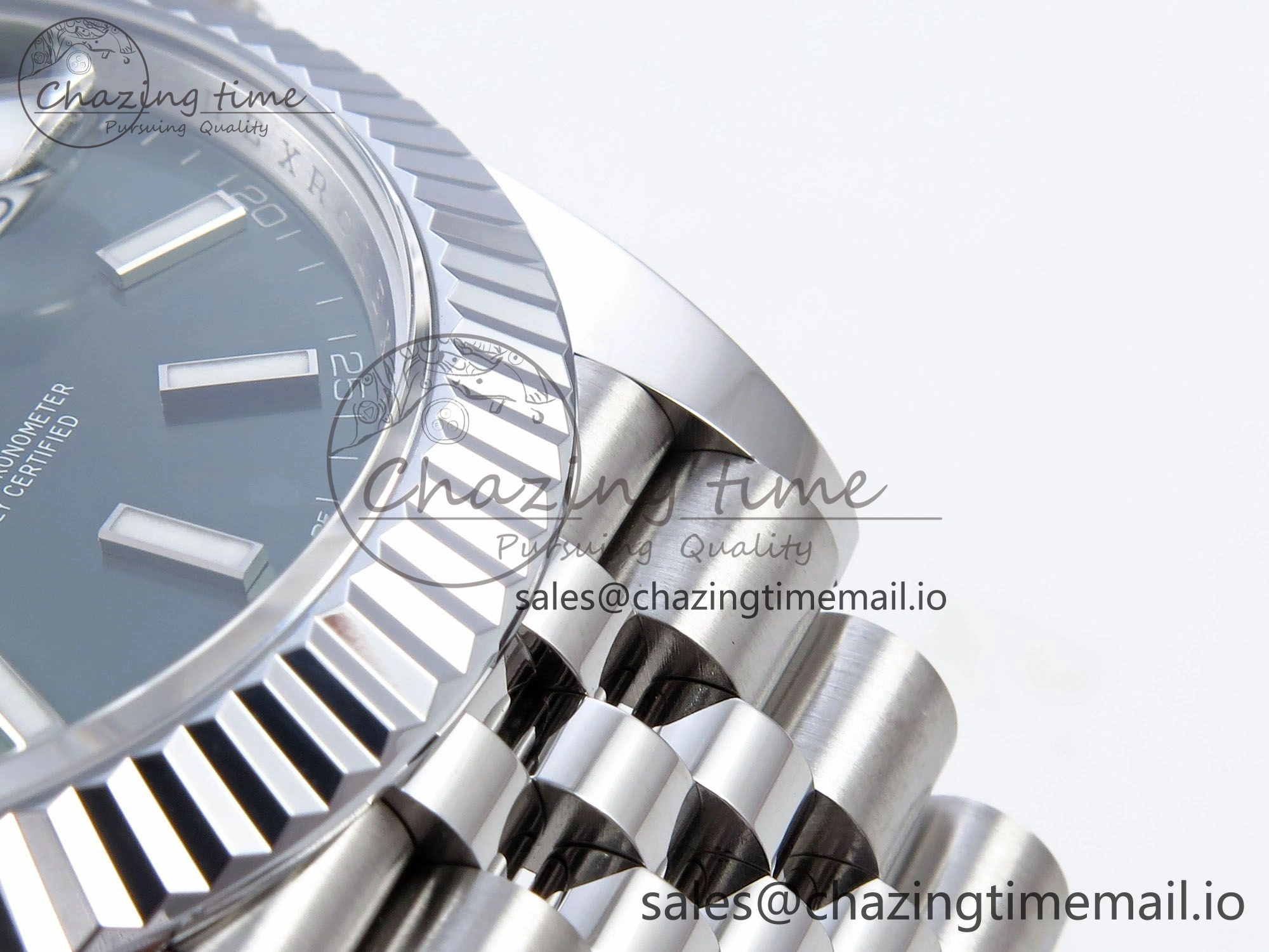 DateJust 41 126334 QF+ 1:1 Best Edition 904L Steel Green Stick Dial on SS Jubilee Bracelet VR3235