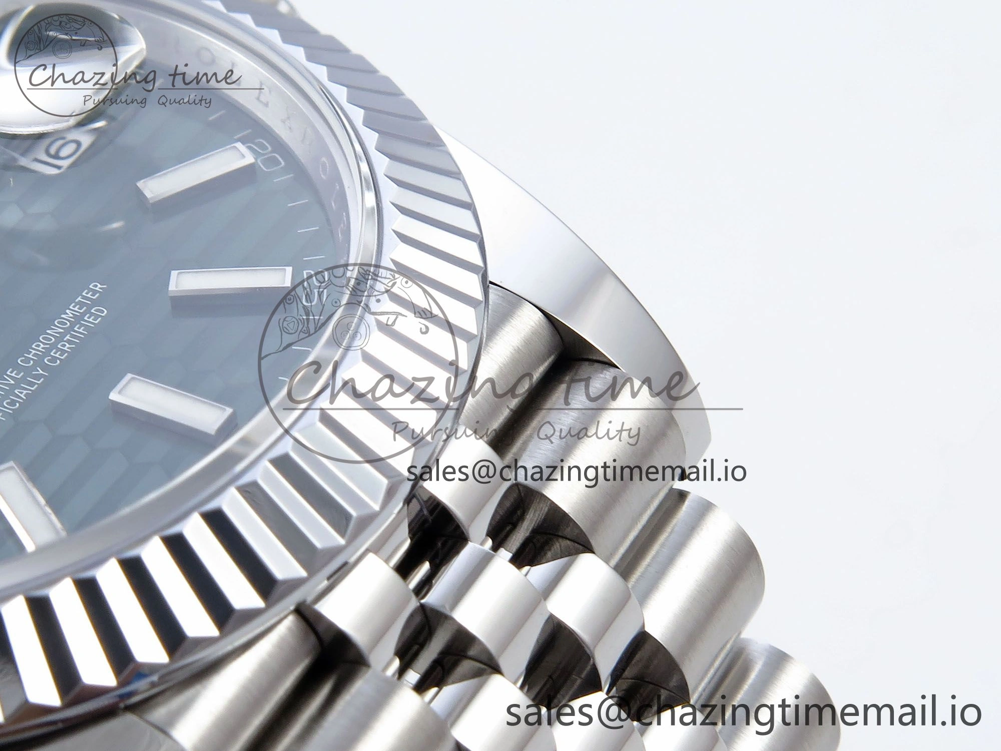 DateJust 41 126334 QF+ 1:1 Best Edition 904L Steel Green Textured Stick Dial on SS Jubilee Bracelet VR3235