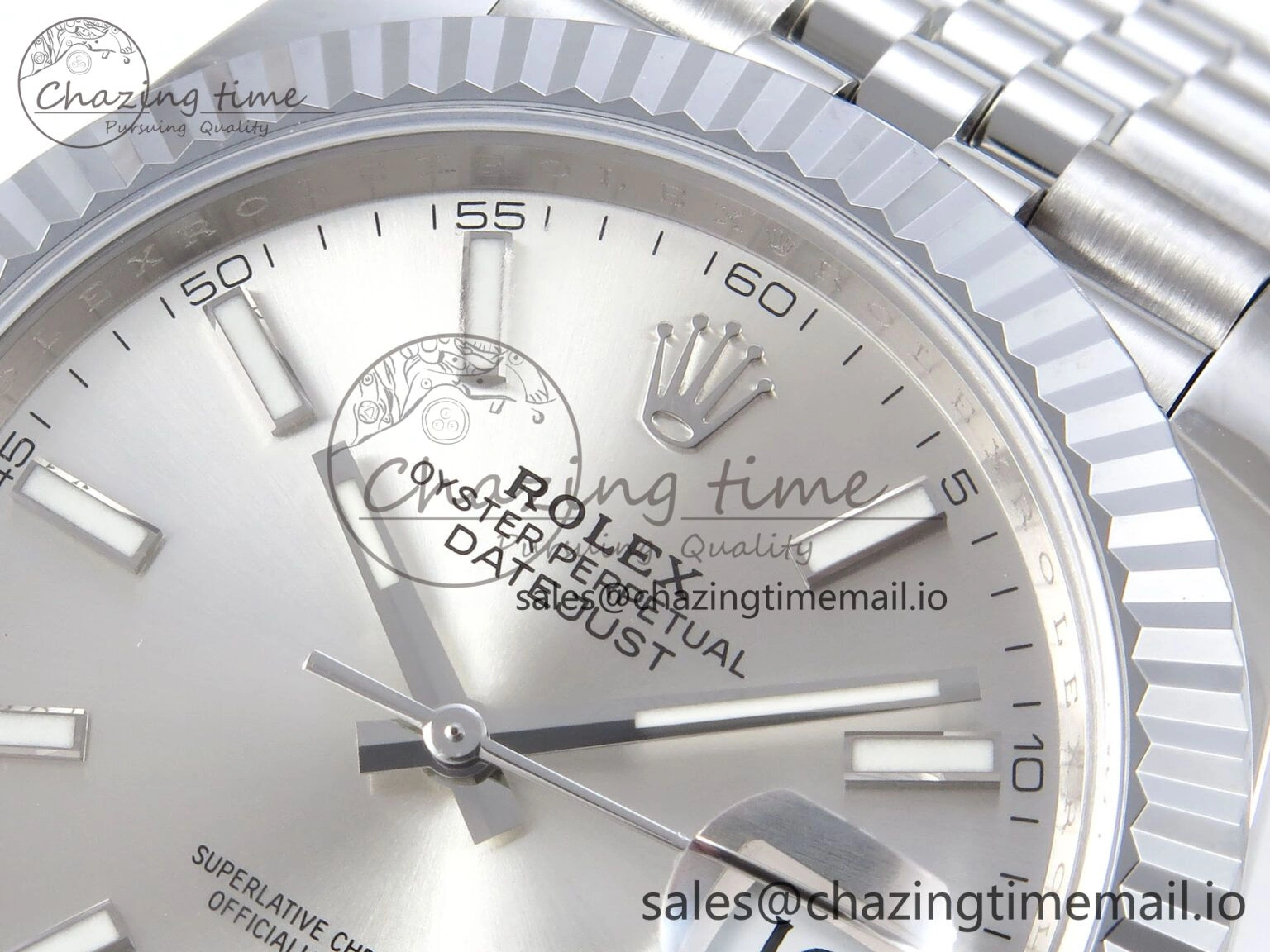 DateJust 41 126334 QF+ 1:1 Best Edition 904L Steel Silver Stick Dial on SS Jubilee Bracelet VR3235