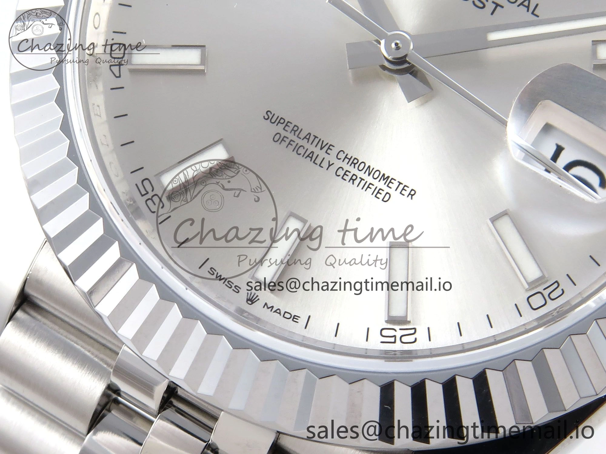 DateJust 41 126334 QF+ 1:1 Best Edition 904L Steel Silver Stick Dial on SS Jubilee Bracelet VR3235