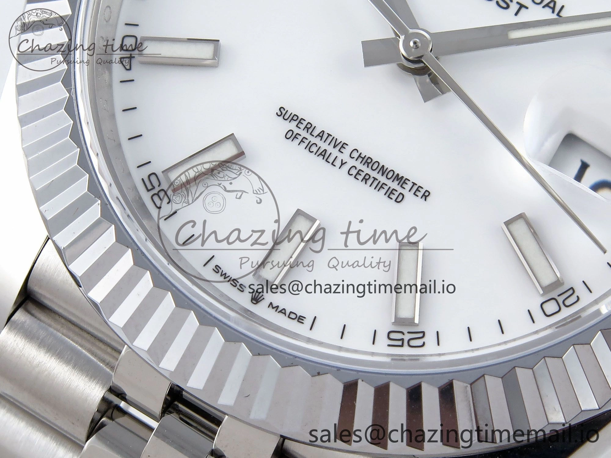 DateJust 41 126334 QF+ 1:1 Best Edition 904L Steel White Stick Dial on SS Jubilee Bracelet VR3235