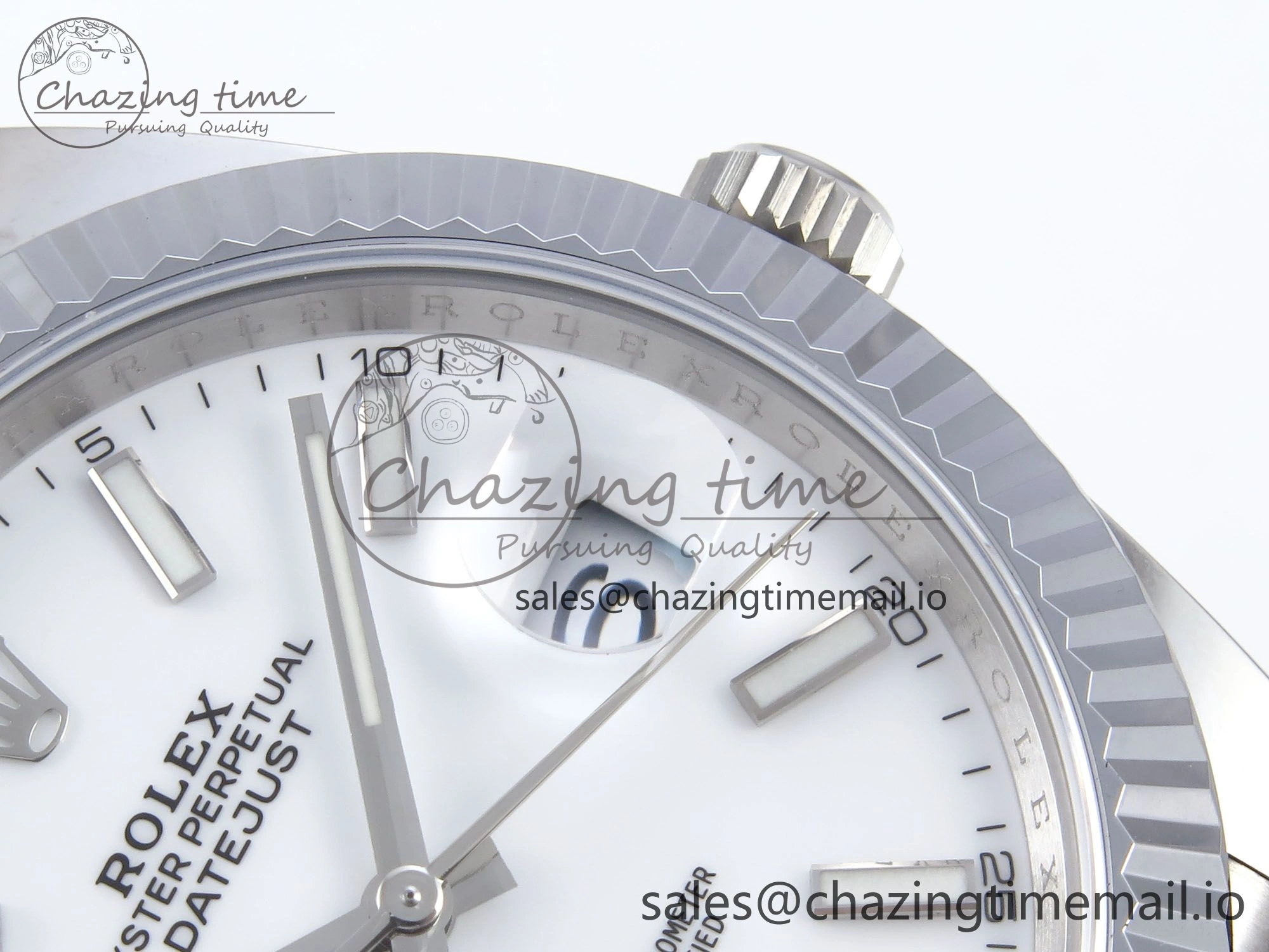 DateJust 41 126334 QF+ 1:1 Best Edition 904L Steel White Stick Dial on SS Jubilee Bracelet VR3235