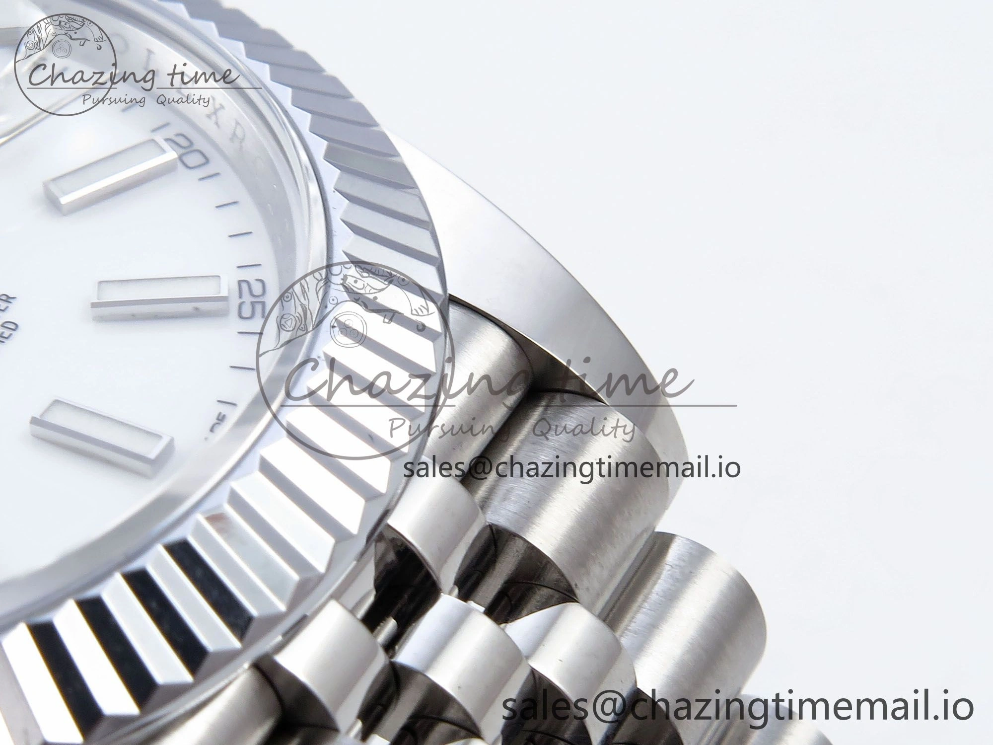 DateJust 41 126334 QF+ 1:1 Best Edition 904L Steel White Stick Dial on SS Jubilee Bracelet VR3235