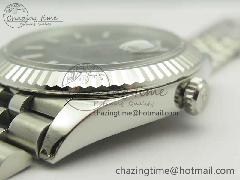 DateJust 41 126334 SS REF 1:1 Best Edition Black Dial Stick Markers on Jubilee Bracelet A3235 Clone V2