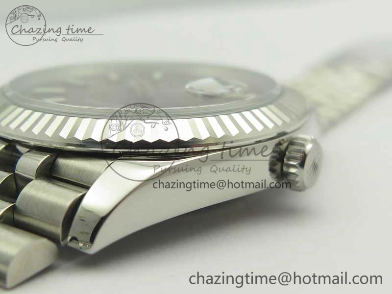DateJust 41 126334 SS REF 1:1 Best Edition Grape Dial Stick Markers on Jubilee Bracelet A3235 Clone V2