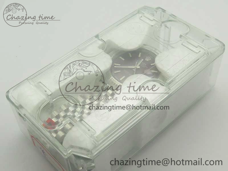 DateJust 41 126334 SS REF 1:1 Best Edition Grape Dial Stick Markers on Jubilee Bracelet A3235 Clone V2