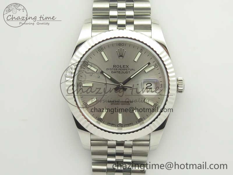 DateJust 41 126334 SS REF 1:1 Best Edition Silver Dial Stick Markers on Jubilee Bracelet A3235 Clone V2