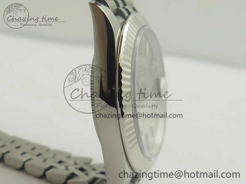 DateJust 41 126334 SS REF 1:1 Best Edition Silver Dial Stick Markers on Jubilee Bracelet A3235 Clone V2