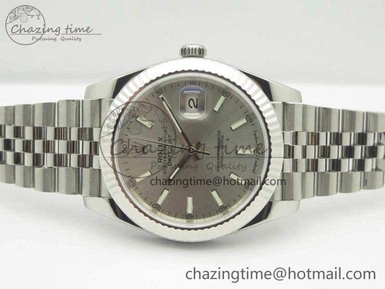 DateJust 41 126334 SS REF 1:1 Best Edition Silver Dial Stick Markers on Jubilee Bracelet A3235 Clone V2