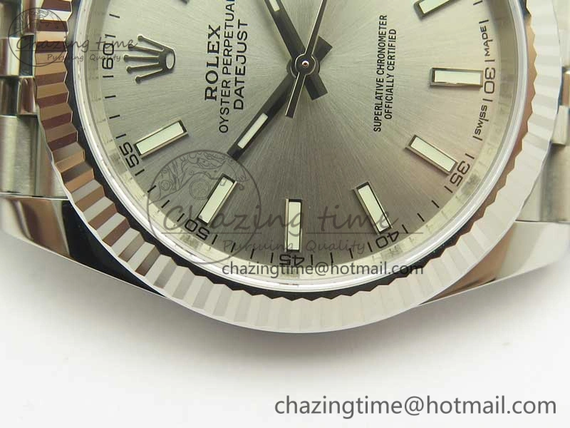 DateJust 41 126334 SS REF 1:1 Best Edition Silver Dial Stick Markers on Jubilee Bracelet A3235 Clone V2