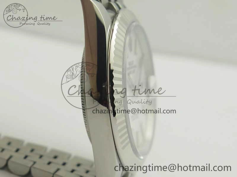 DateJust 41 126334 SS REF 1:1 Best Edition White Dial Stick Markers on Jubilee Bracelet A3235 Clone V2