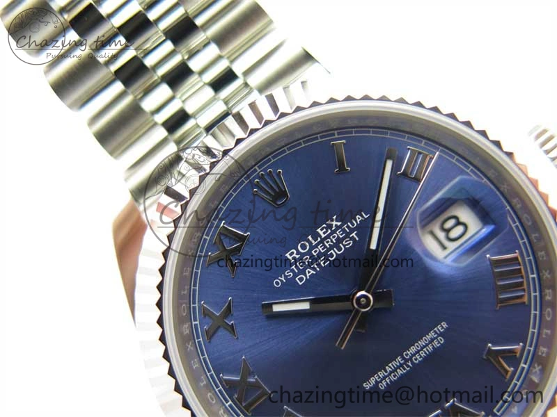 DateJust 41 126334 ZF 1:1 Best Edition 904L Steel Blue Dial Roman Marker on Jubilee Bracelet A2824