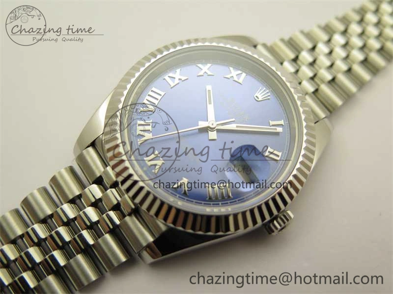 DateJust 41 126334 ZF 1:1 Best Edition 904L Steel Blue Dial Roman Marker on Jubilee Bracelet A2824