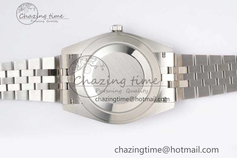 DateJust 41 126334 ZF 1:1 Best Edition 904L Steel Gray Dial Green Roman Marker on Jubilee Bracelet A2824