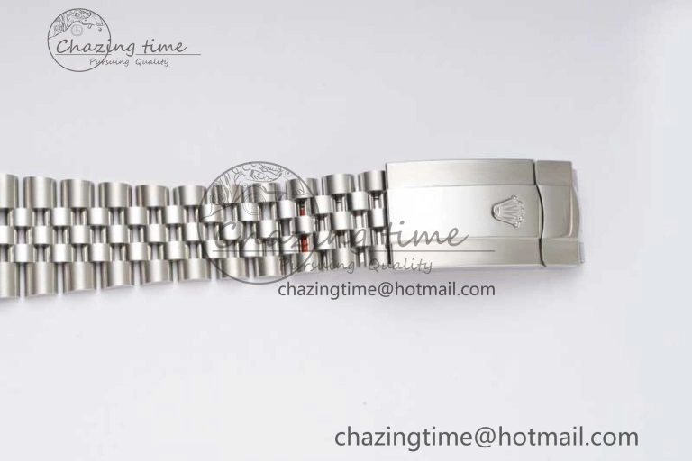 DateJust 41 126334 ZF 1:1 Best Edition 904L Steel Gray Dial Green Roman Marker on Jubilee Bracelet A2824