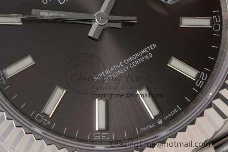 DateJust 41 126334 ZF 1:1 Best Edition 904L Steel Gray Dial Stick Marker on Jubilee Bracelet A2824