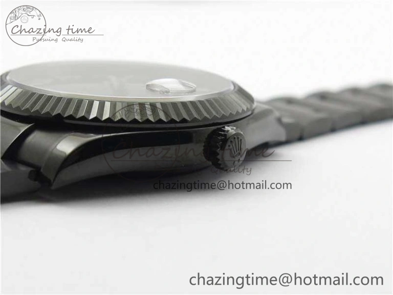 DateJust 41 All Black PVD VRF Best Edition Black Dial Roman Markers on PVD Oyster Bracelet A3235