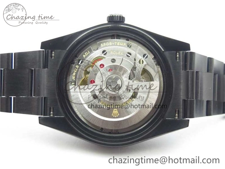 DateJust 41 All Black PVD VRF Best Edition Black Dial Roman Markers on PVD Oyster Bracelet A3235