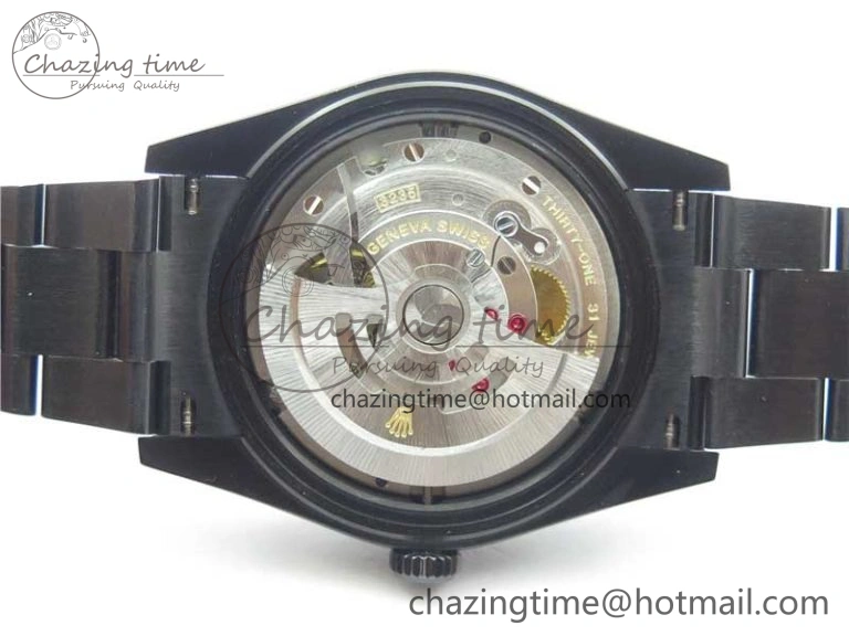 DateJust 41 All Black PVD VRF Best Edition Black Dial Roman Markers on PVD Oyster Bracelet A3235