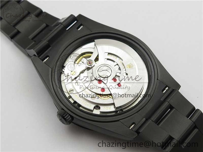 DateJust 41 All Black PVD VRF Best Edition Black Dial Roman Markers on PVD Oyster Bracelet A3235