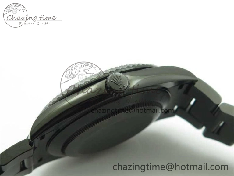 DateJust 41 All Black PVD VRF Best Edition Blue Dial Diamonds Markers on PVD Oyster Bracelet A3235