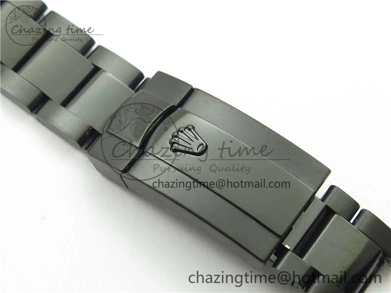 DateJust 41 All Black PVD VRF Best Edition Blue Dial Diamonds Markers on PVD Oyster Bracelet A3235