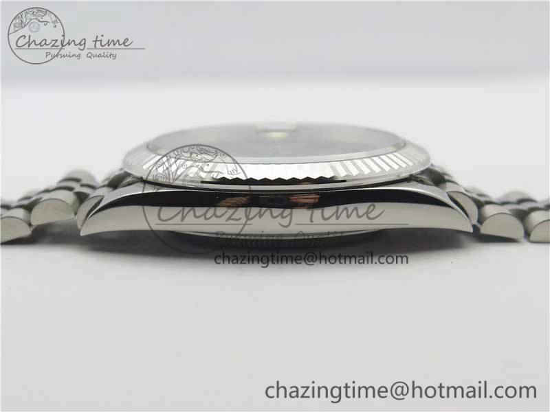 DateJust 41 SS 126333 Fluted Bezel DJF Best Edition 904L Steel Gray Dial Green Roman Markers on Jubilee Bracelet A2826