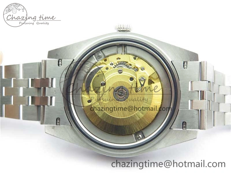 DateJust 41 SS 126333 Fluted Bezel DJF Best Edition 904L Steel Gray Dial Green Roman Markers on Jubilee Bracelet A2826