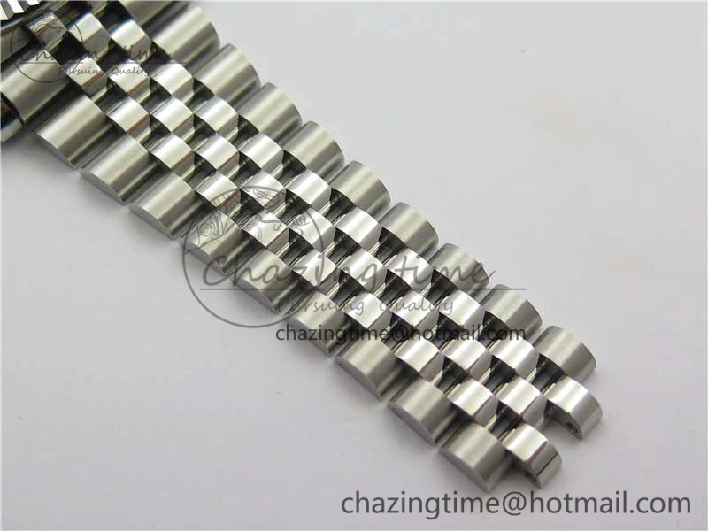 DateJust 41 SS 126333 Fluted Bezel DJF Best Edition 904L Steel Gray Dial Green Roman Markers on Jubilee Bracelet A2826
