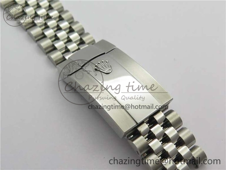 DateJust 41 SS 126333 Fluted Bezel DJF Best Edition 904L Steel Gray Dial Green Roman Markers on Jubilee Bracelet A2826