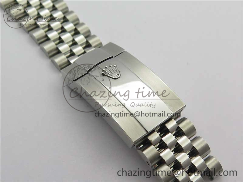DateJust 41 SS 126333 Fluted Bezel DJF Best Edition 904L Steel Gray Dial Green Roman Markers on Jubilee Bracelet A2826