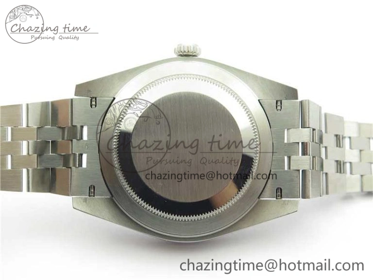 DateJust 41 SS 126333 Fluted Bezel DJF Best Edition 904L Steel Gray Dial Green Roman Markers on Jubilee Bracelet A2826