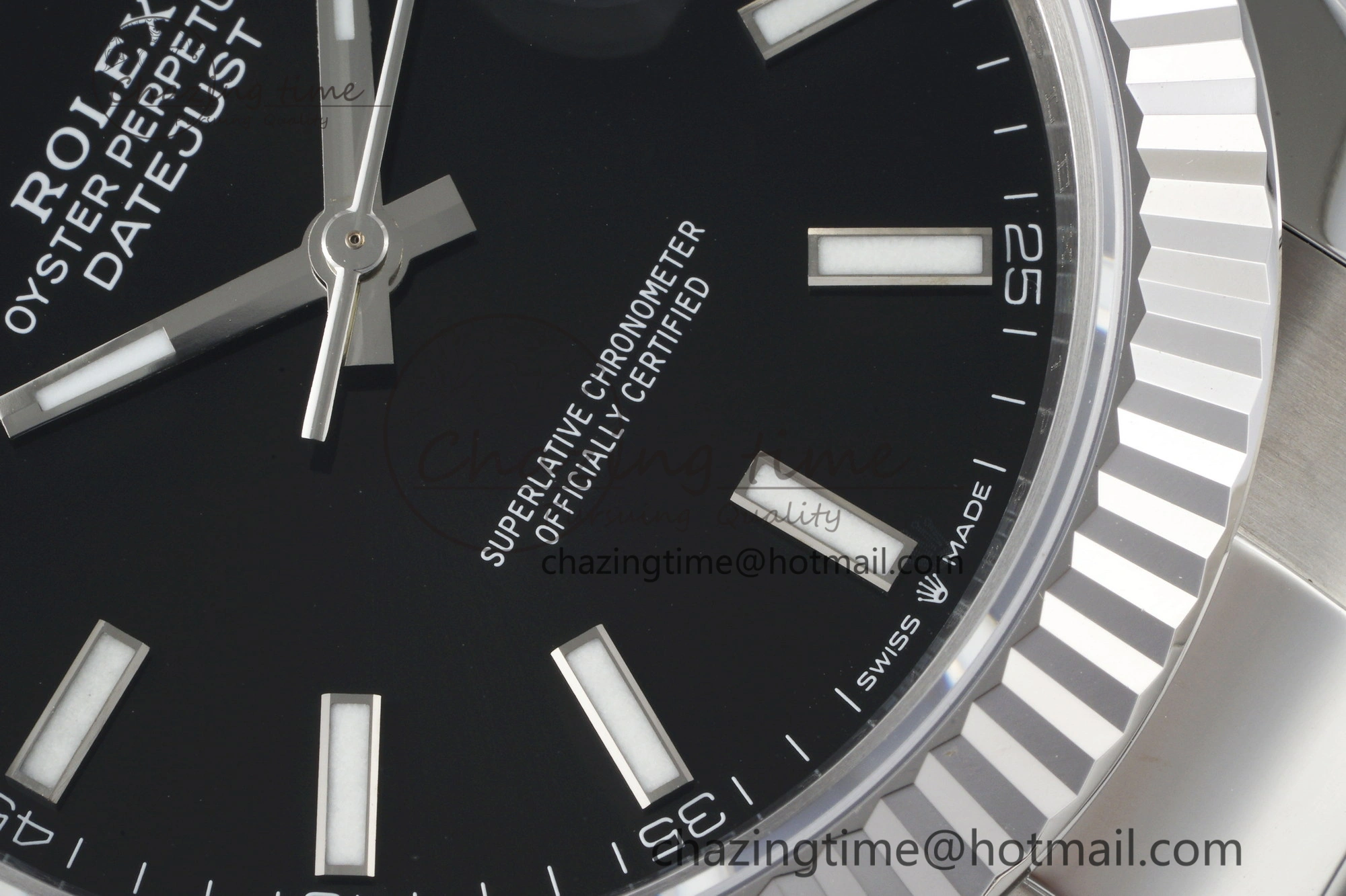 DateJust 41 SS Fluted Bezel KING 1:1 Best Edition 904L Steel Black Dial on Oyster Bracelet VR3235