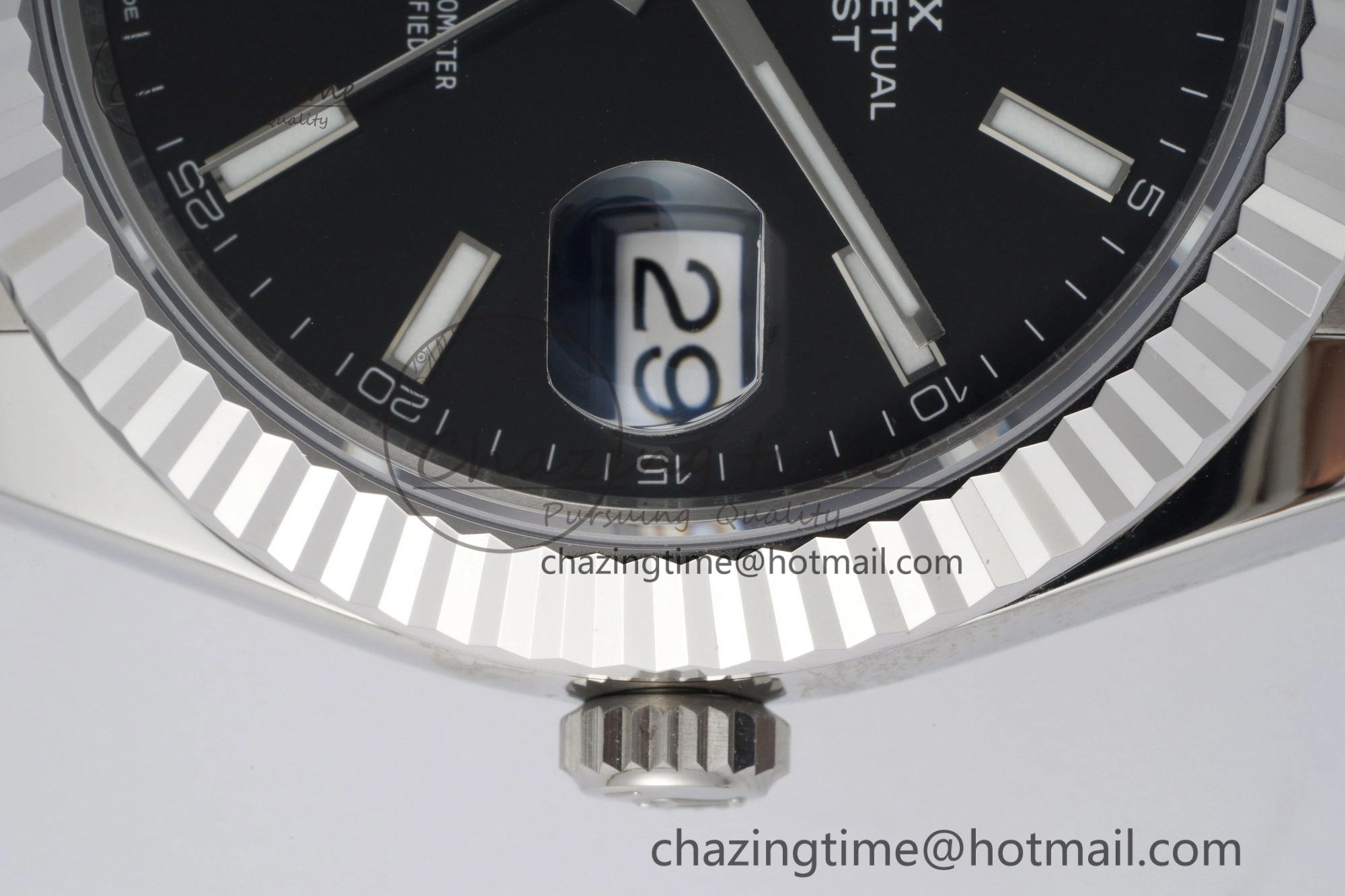 DateJust 41 SS Fluted Bezel KING 1:1 Best Edition 904L Steel Black Dial on Oyster Bracelet VR3235