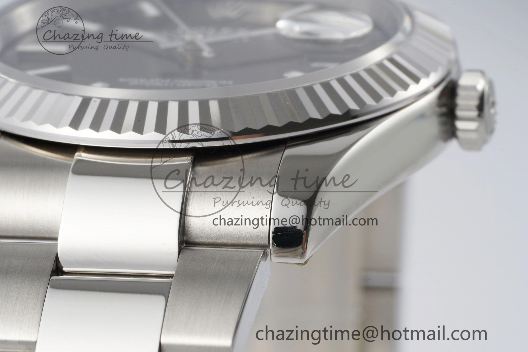 DateJust 41 SS Fluted Bezel KING 1:1 Best Edition 904L Steel Black Dial on Oyster Bracelet VR3235