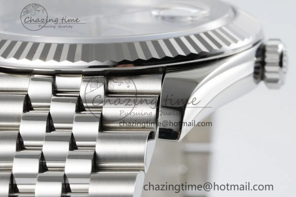DateJust 41 SS Fluted Bezel KING 1:1 Best Edition 904L Steel Blue Roman Dial on Jubilee Bracelet VR3235