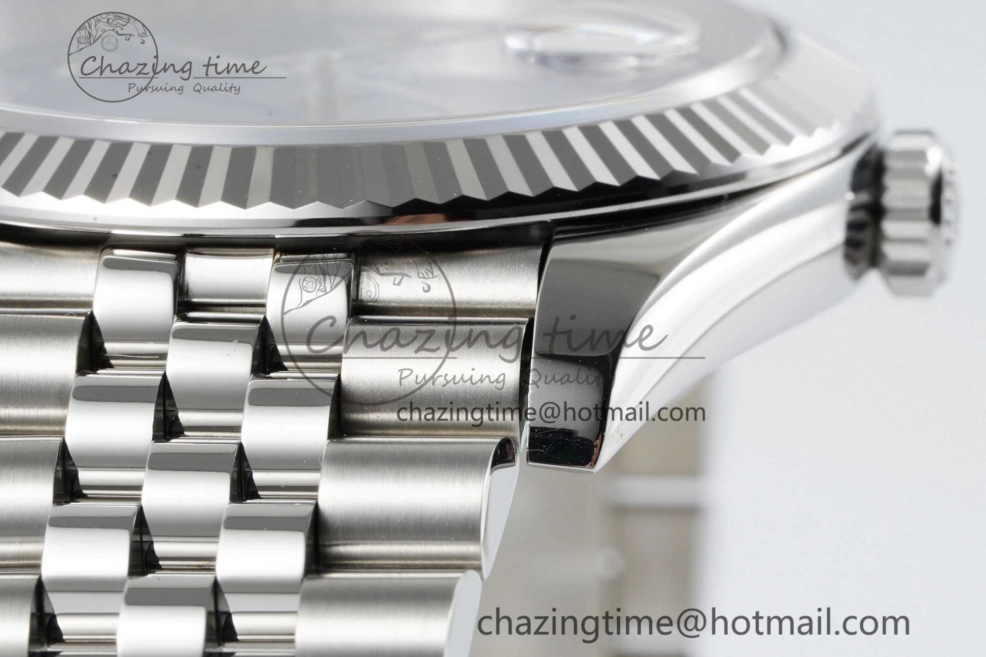 DateJust 41 SS Fluted Bezel KING 1:1 Best Edition 904L Steel Blue Roman Dial on Jubilee Bracelet VR3235