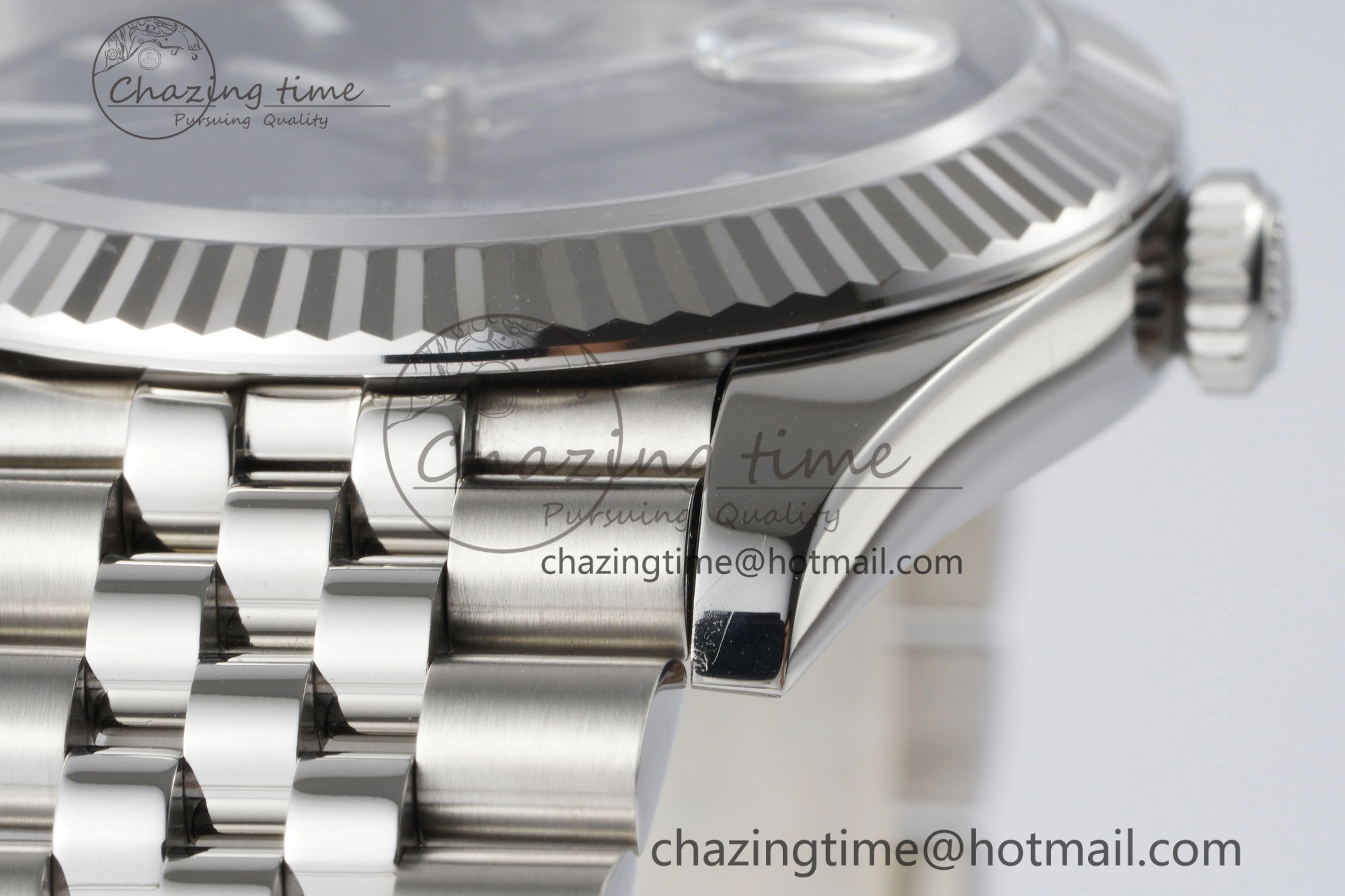 DateJust 41 SS Fluted Bezel KING 1:1 Best Edition 904L Steel Blue Stick Dial on Jubilee Bracelet VR3235