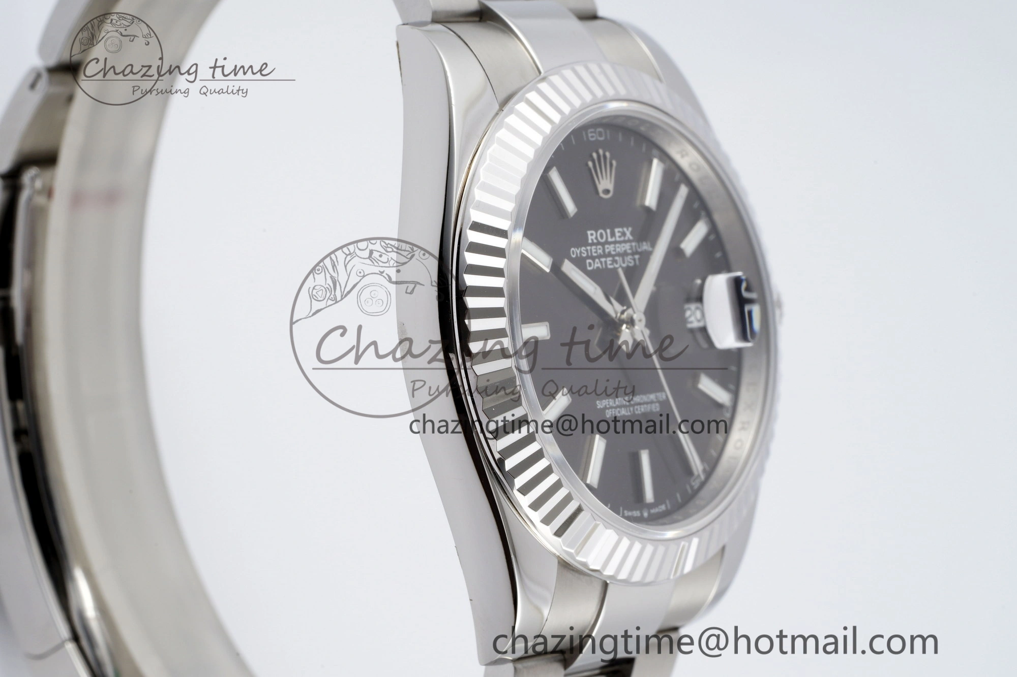 DateJust 41 SS Fluted Bezel KING 1:1 Best Edition 904L Steel Gray Dial on Oyster Bracelet VR3235