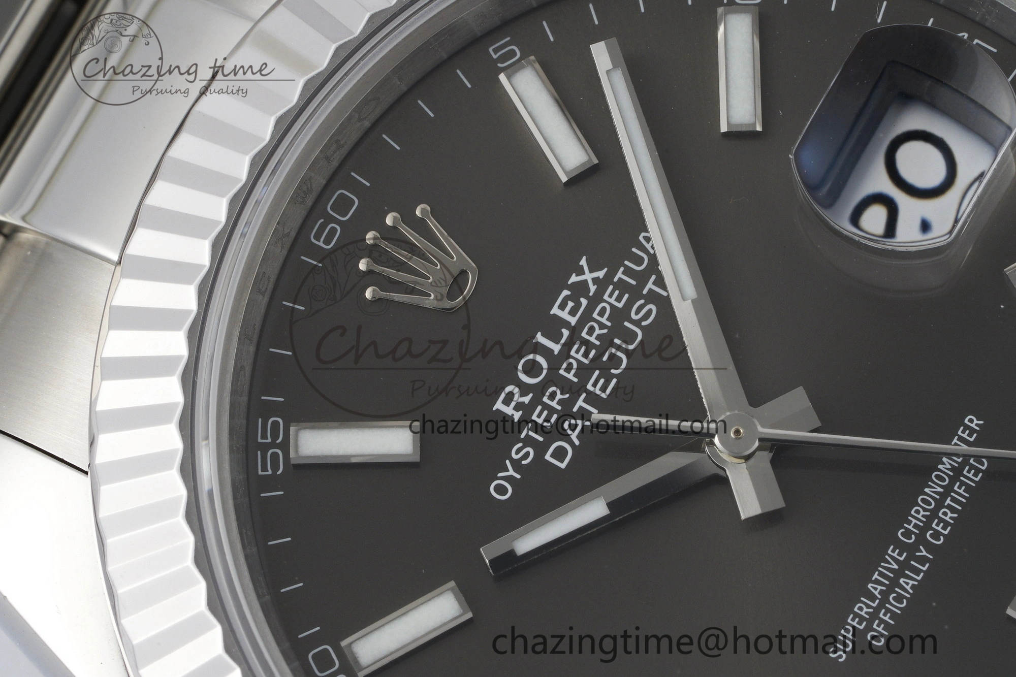 DateJust 41 SS Fluted Bezel KING 1:1 Best Edition 904L Steel Gray Dial on Oyster Bracelet VR3235