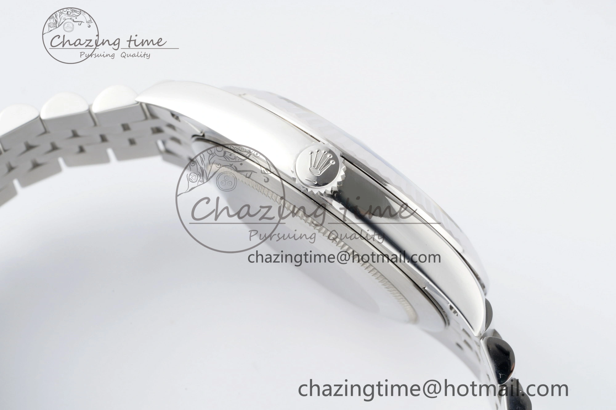 DateJust 41 SS Fluted Bezel KING 1:1 Best Edition 904L Steel Gray Green Roman Dial on Jubilee Bracelet VR3235